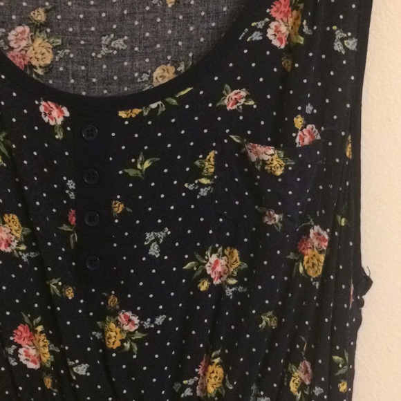 LAST CHANCE Navy Floral Dress - Picture 2 of 6